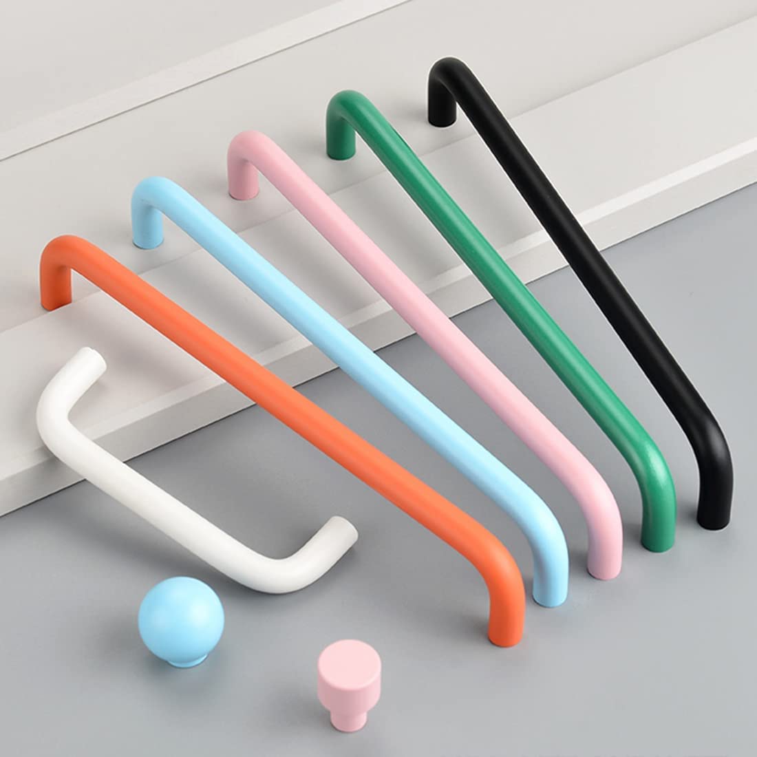 Colorful Modern Aluminum Alloy Wardrobe Handles for Kids Room