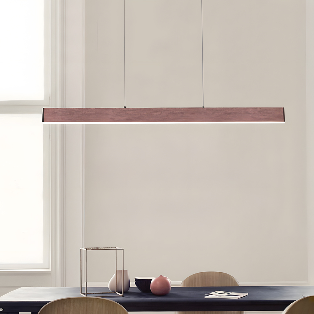 Sleek Modern Linear LED Hanging Light For Kitchen Island