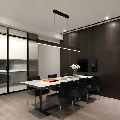 Sleek Modern Linear LED Hanging Light For Kitchen Island
