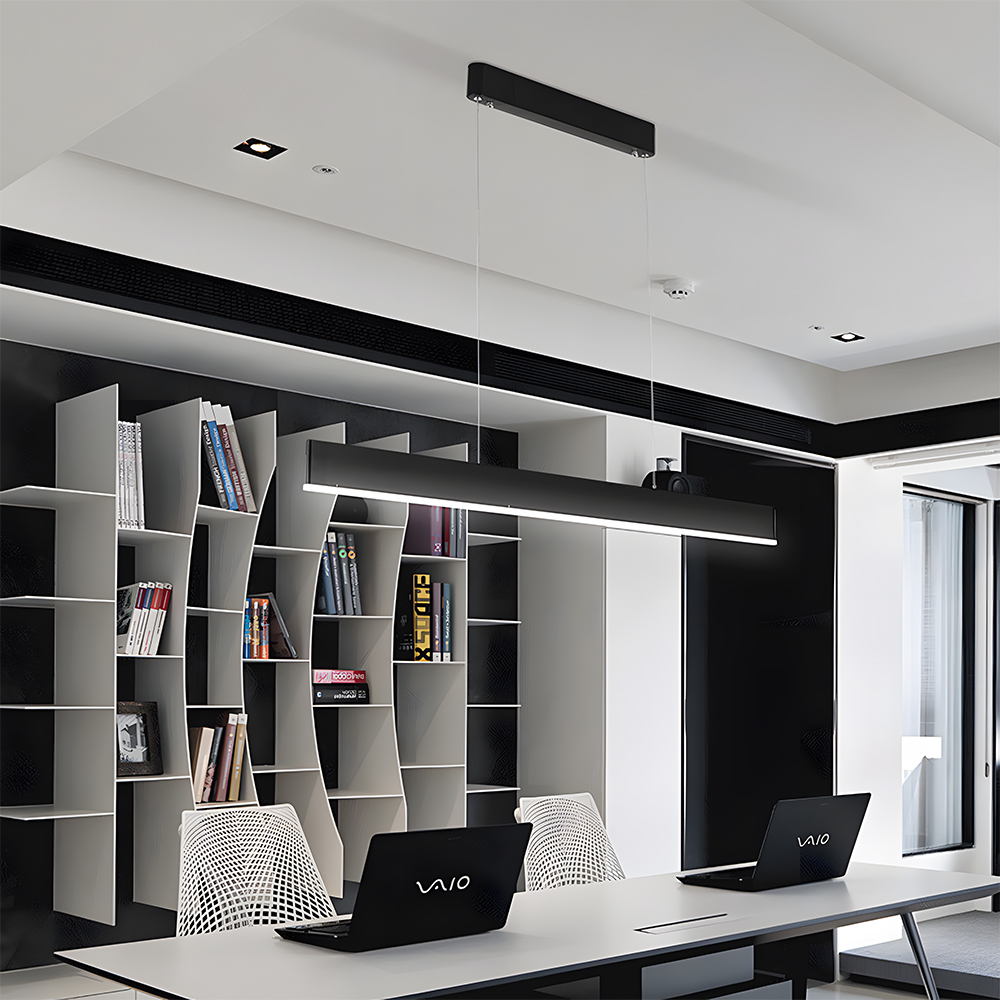 Sleek Modern Linear LED Hanging Light For Kitchen Island
