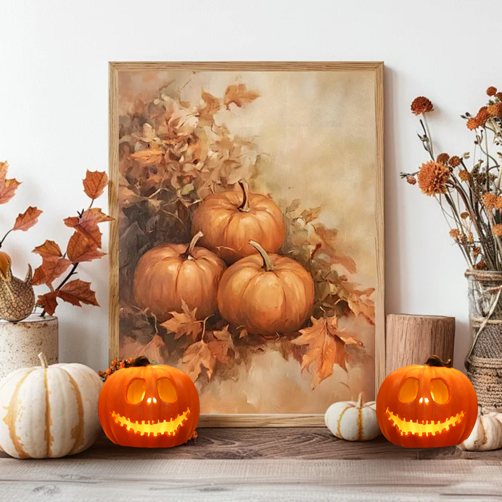 Spooky Giant Glowing Pumpkin Light Halloween Decoration for Yards