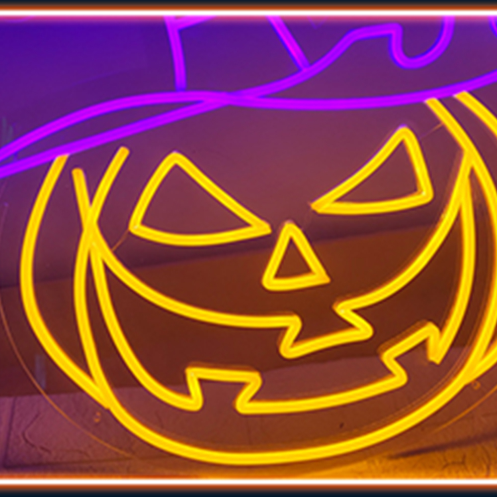 Halloween LED Neon Sign | Trick or Treat Skull Lamp Décor