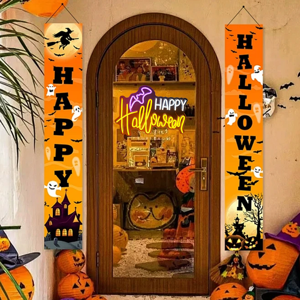 Halloween LED Neon Sign | Trick or Treat Skull Lamp Décor