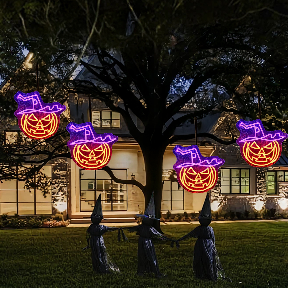 Halloween LED Neon Sign | Trick or Treat Skull Lamp Décor