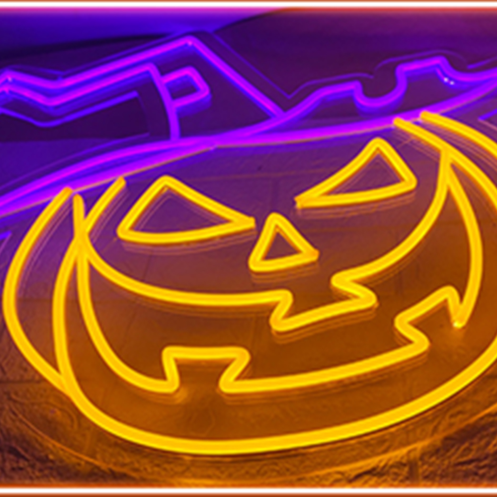 Halloween LED Neon Sign | Trick or Treat Skull Lamp Décor