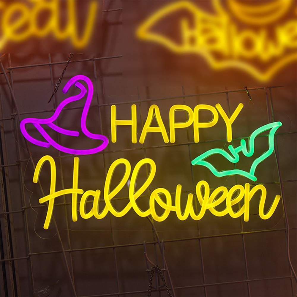 Spooky Halloween LED Neon Sign Decor Lamp