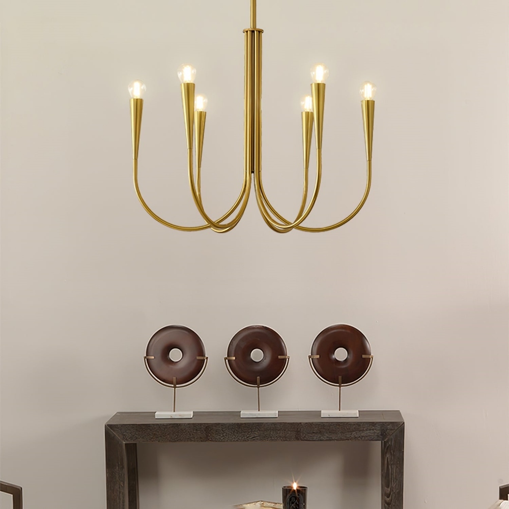 Vintage Candle Iron Dining Room Pendant Light