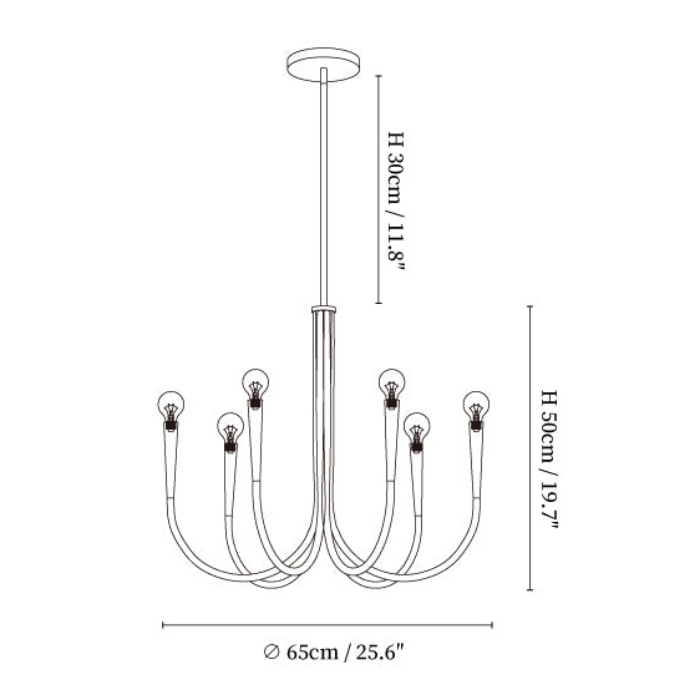 Vintage Candle Iron Dining Room Pendant Light