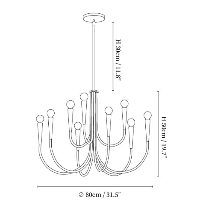 Vintage Candle Iron Dining Room Pendant Light