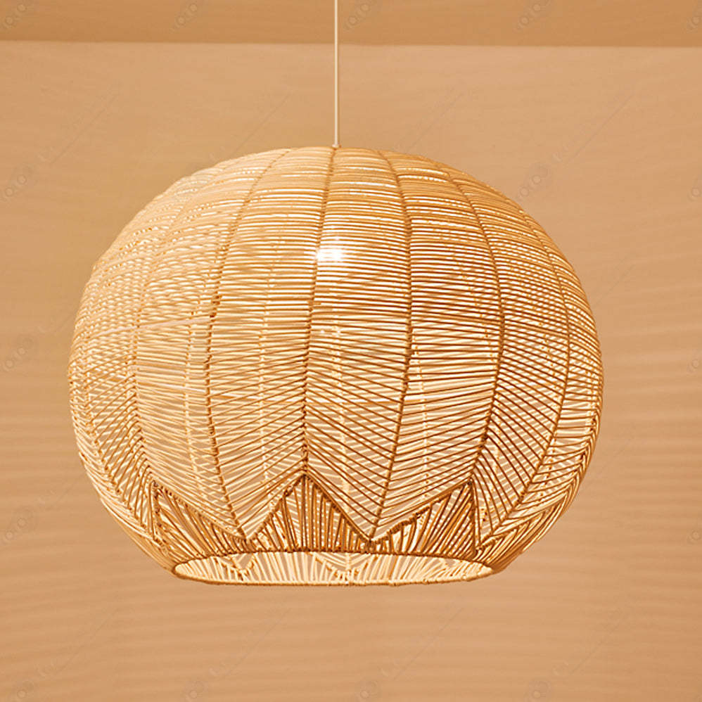 Global Rattan Hanging Ceiling Light Kitchen Island Pendant Lampshade -Homdiy