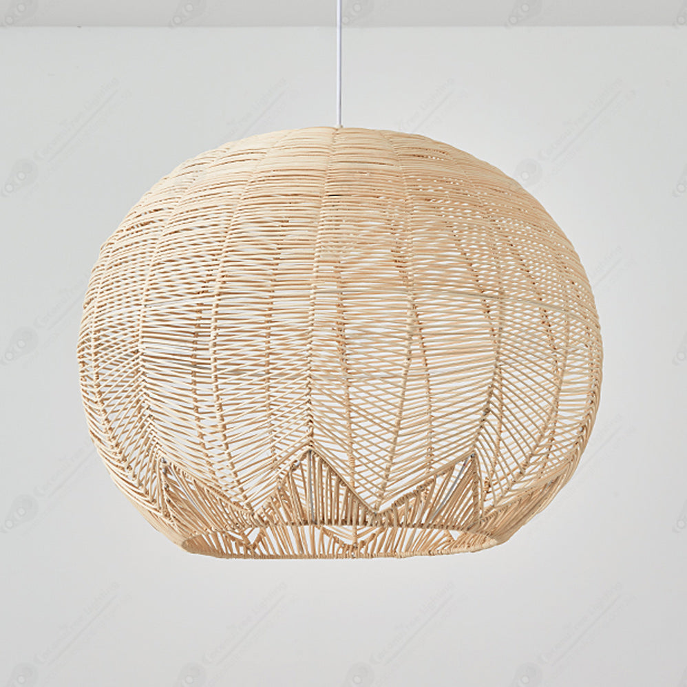 Global Rattan Hanging Ceiling Light Kitchen Island Pendant Lampshade -Homdiy