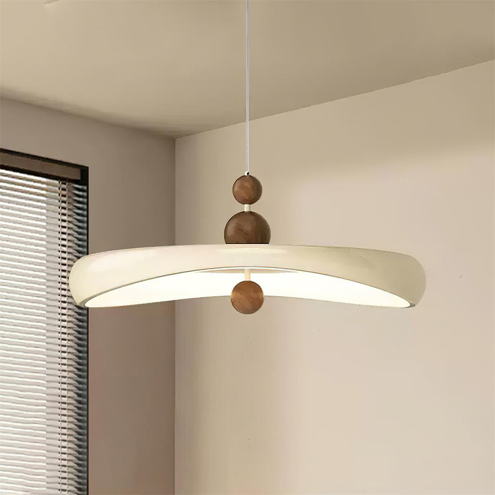 Wabi-Sabi Cream LED Dining Room Pendant Light