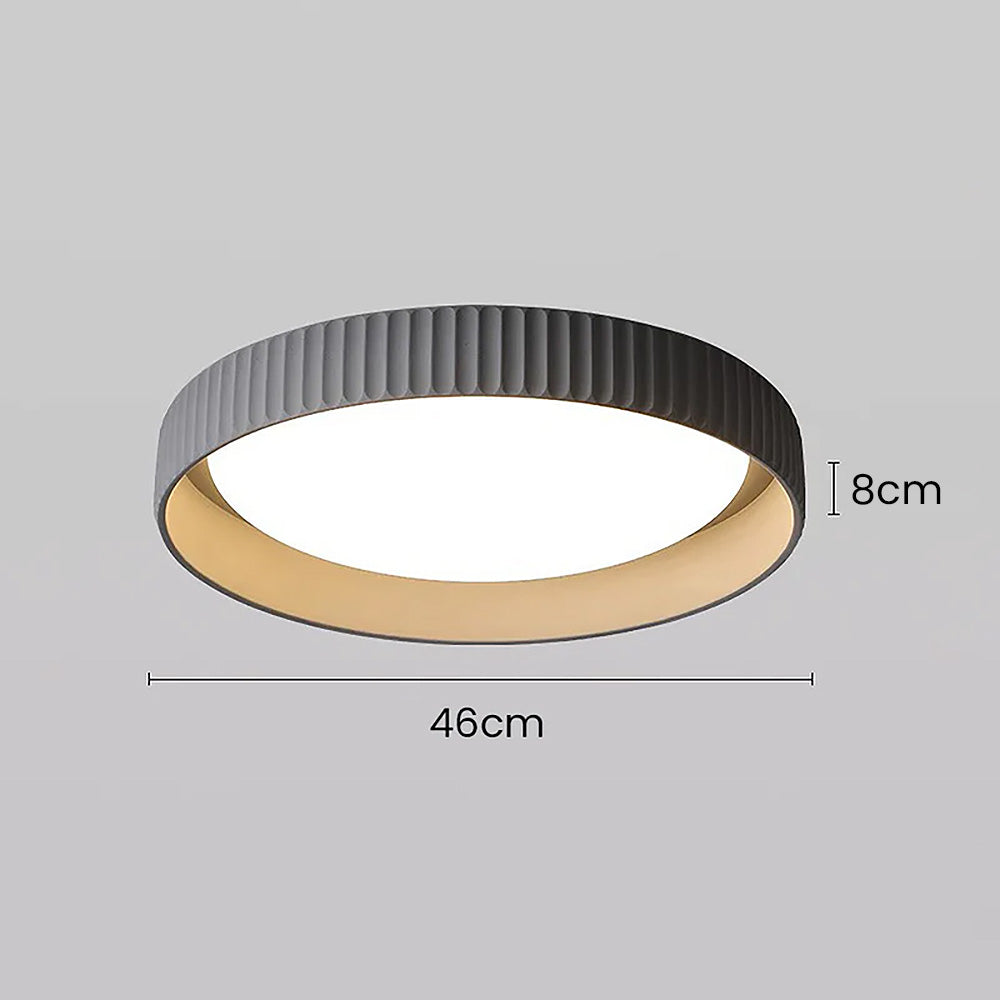 Homdiy Ceiling Light Scandinavian Round Cement LED Ceiling