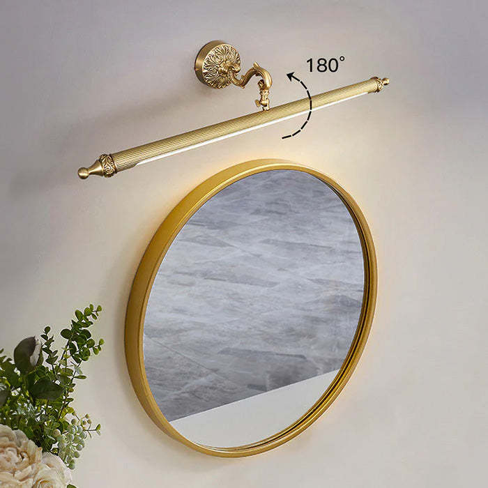 Vintage Design Gold Metal Bathroom Vanity Wall Light -Homdiy