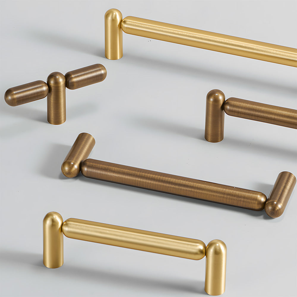 Unique Solid Brass T-Bar Cabinet Pulls