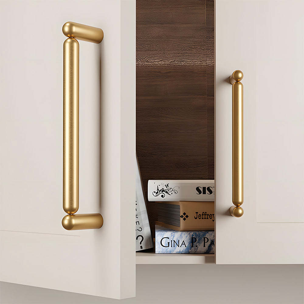 Unique Solid Brass T-Bar Cabinet Pulls