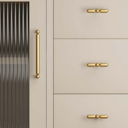 Unique Solid Brass T-Bar Cabinet Pulls