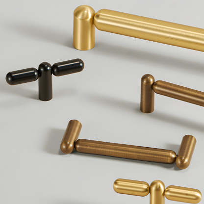 Unique Solid Brass T-Bar Cabinet Pulls
