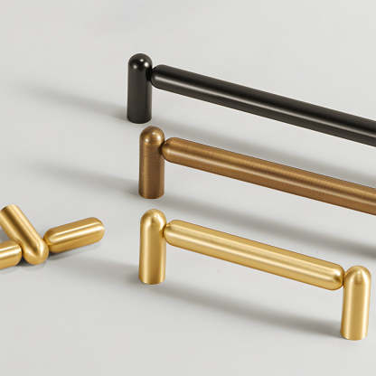 Unique Solid Brass T-Bar Cabinet Pulls