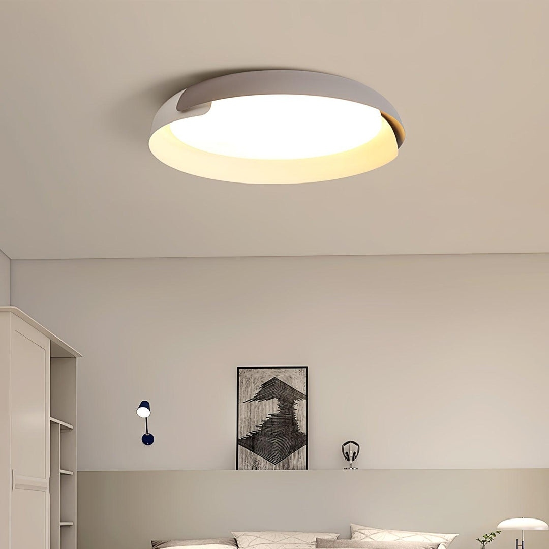 Contemporary Iron Wood Ceiling Light For Bedroom 