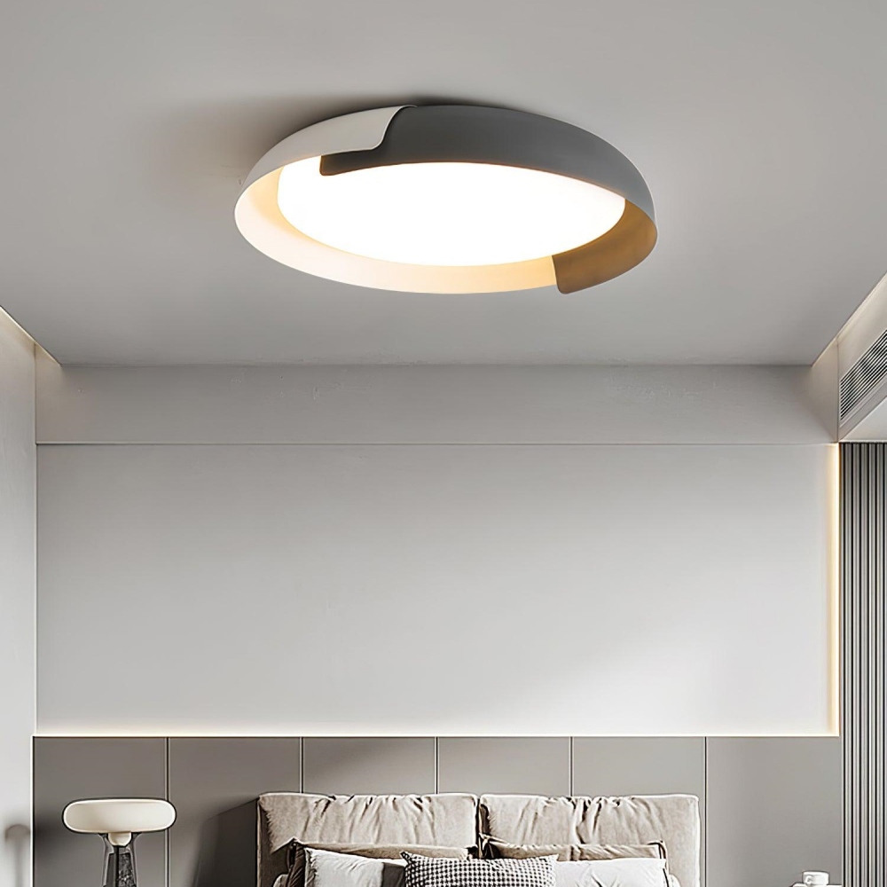 Contemporary Iron Wood Ceiling Light For Bedroom 