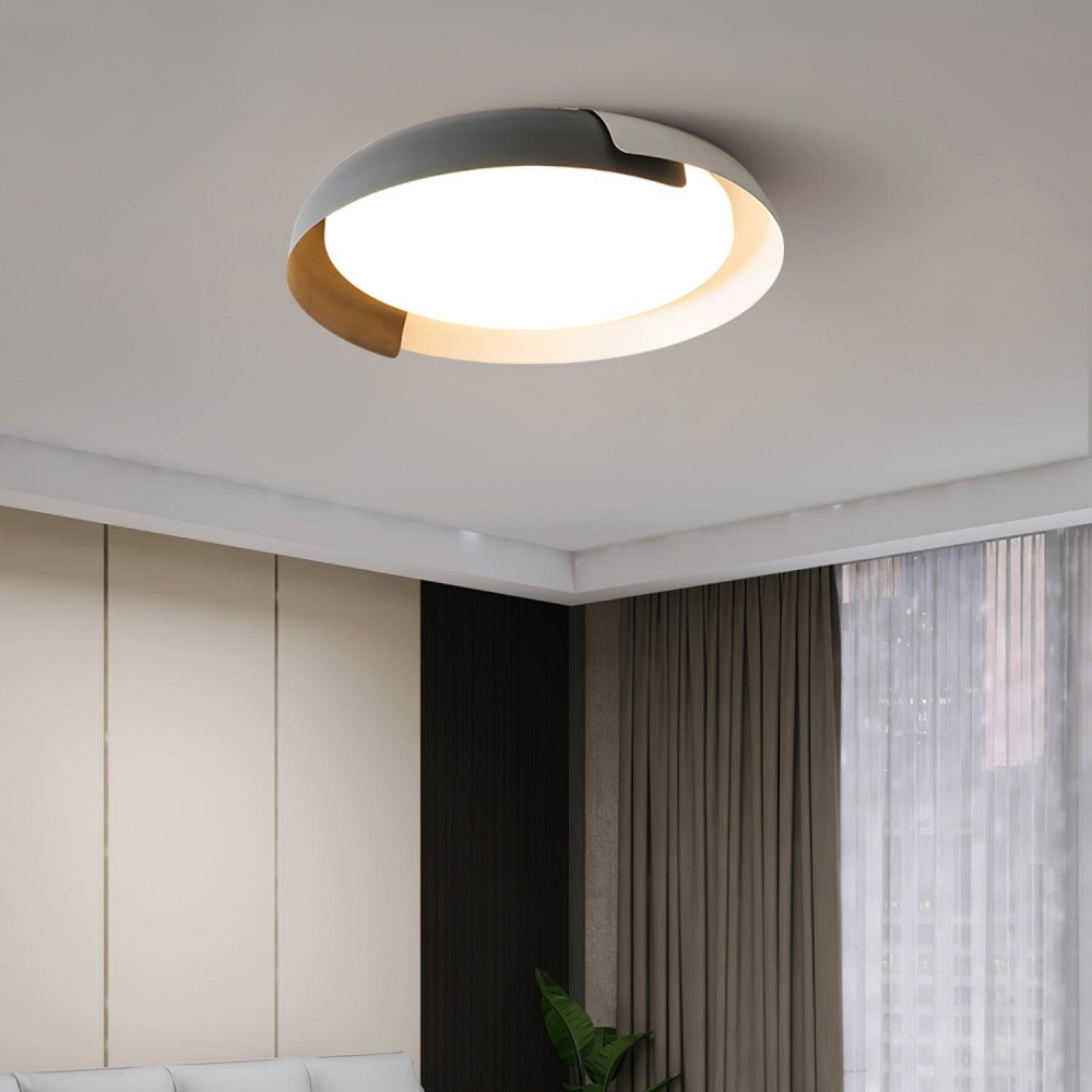 Contemporary Iron Wood Ceiling Light For Bedroom 