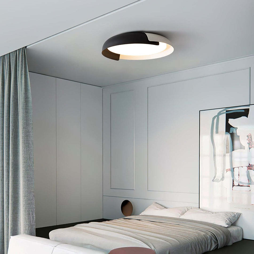 Homdiy Ceiling Light Modern Iron Wood White Ceiling Lights For Bedroom