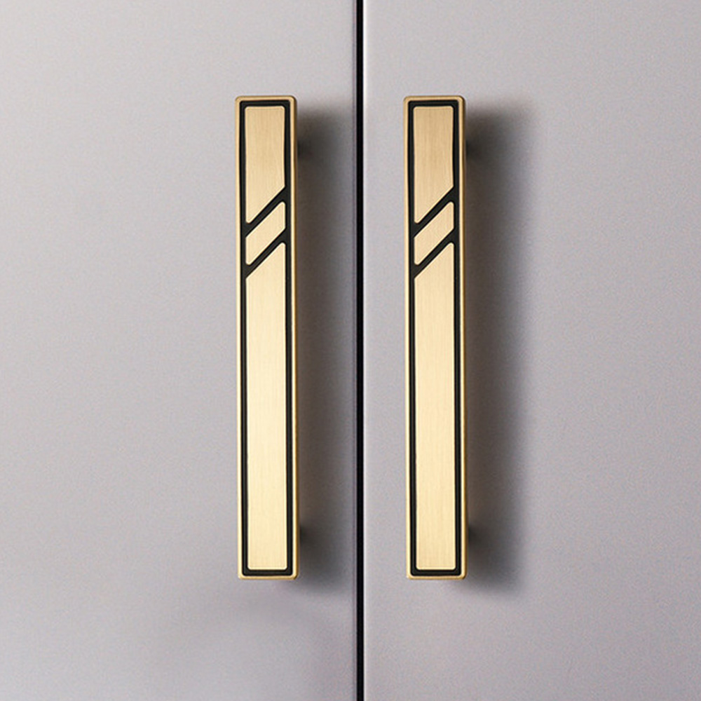 Vintage Brushed Brass Cabinet Drawer Pulls for Kitchen
