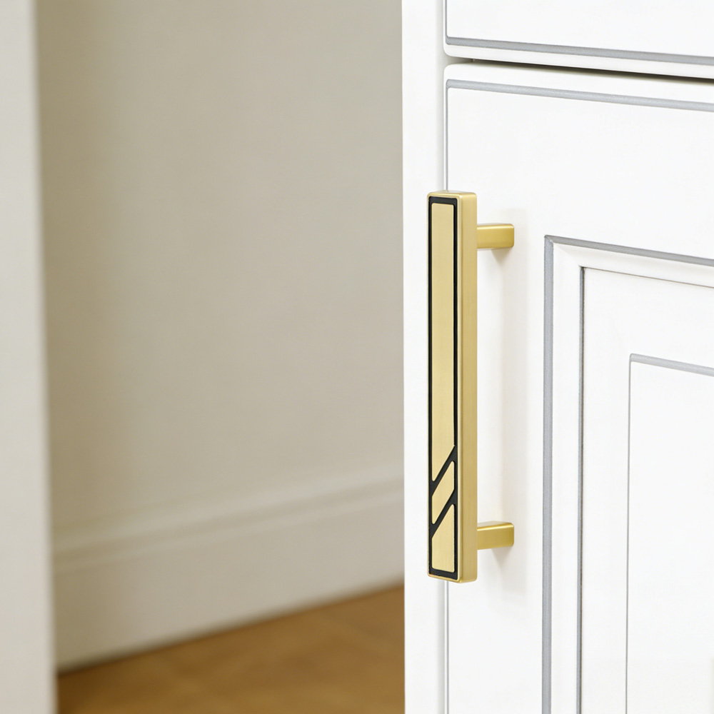 Vintage Brushed Brass Cabinet Drawer Pulls for Kitchen