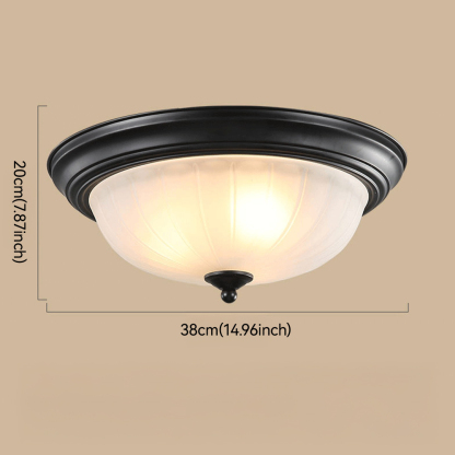 Vintage Metal & Acrylic Flush Mount Ceiling Light 