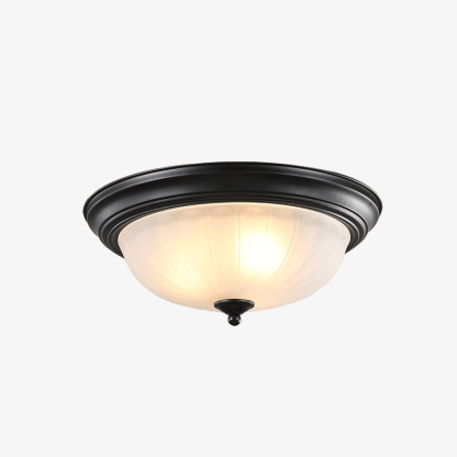 Vintage Metal & Acrylic Flush Mount Ceiling Light 