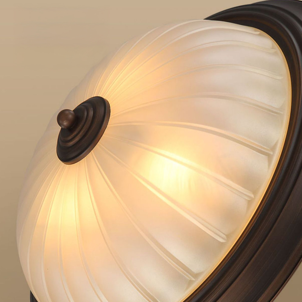 Vintage Metal & Acrylic Flush Mount Ceiling Light 