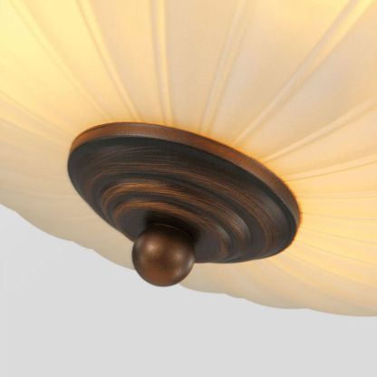 Vintage Metal & Acrylic Flush Mount Ceiling Light 