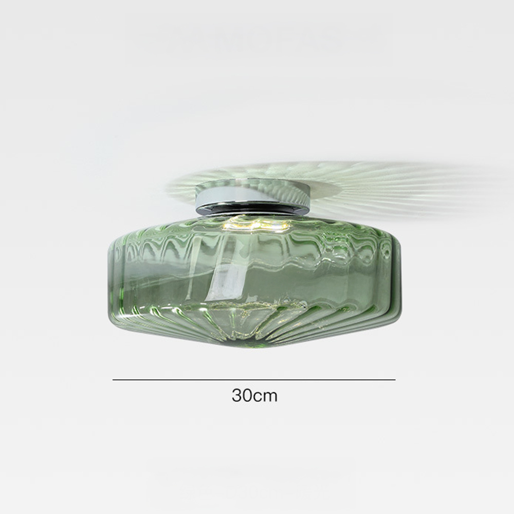 Vintage Retro Glass Ceiling Light for Hallways