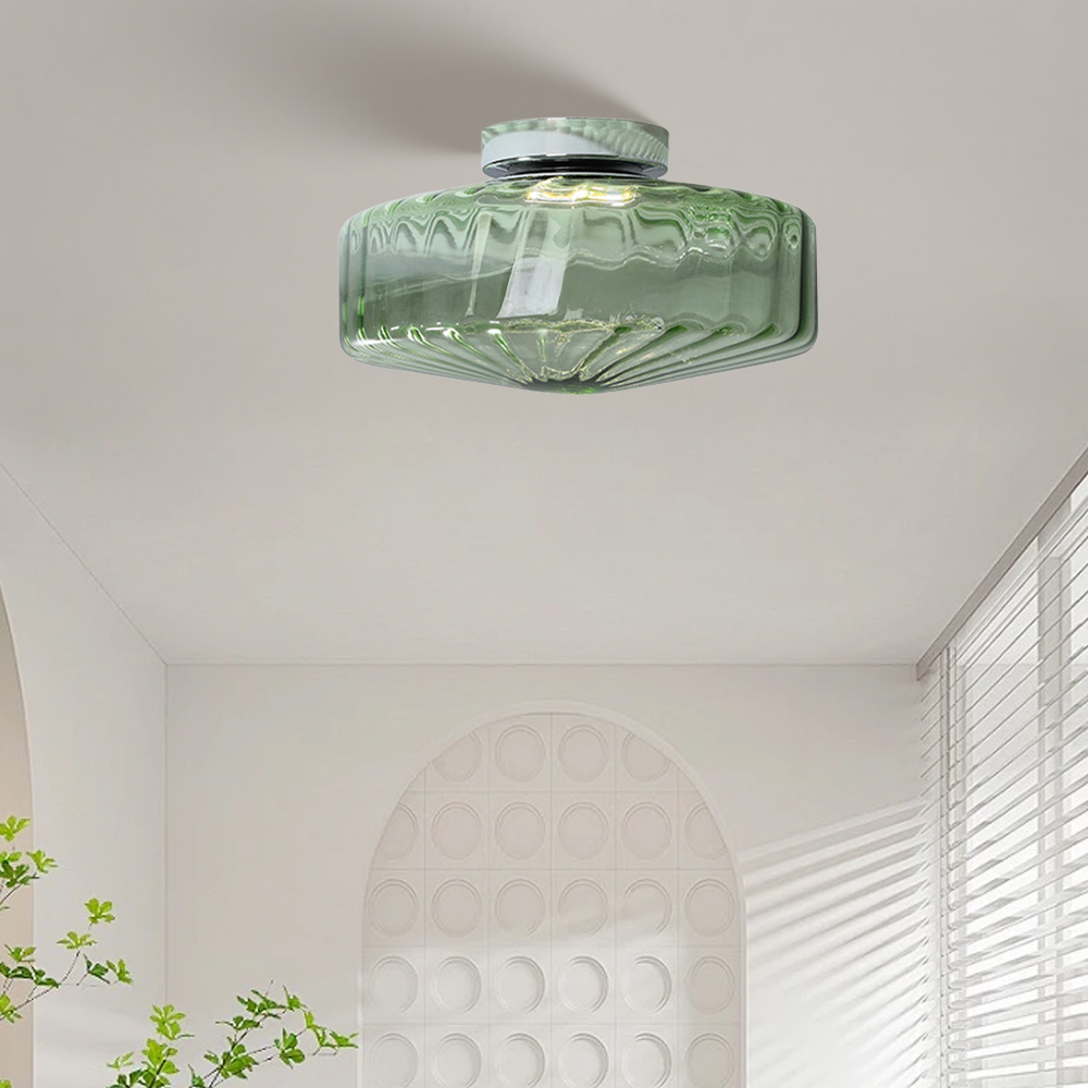 Vintage Retro Glass Ceiling Light for Hallways