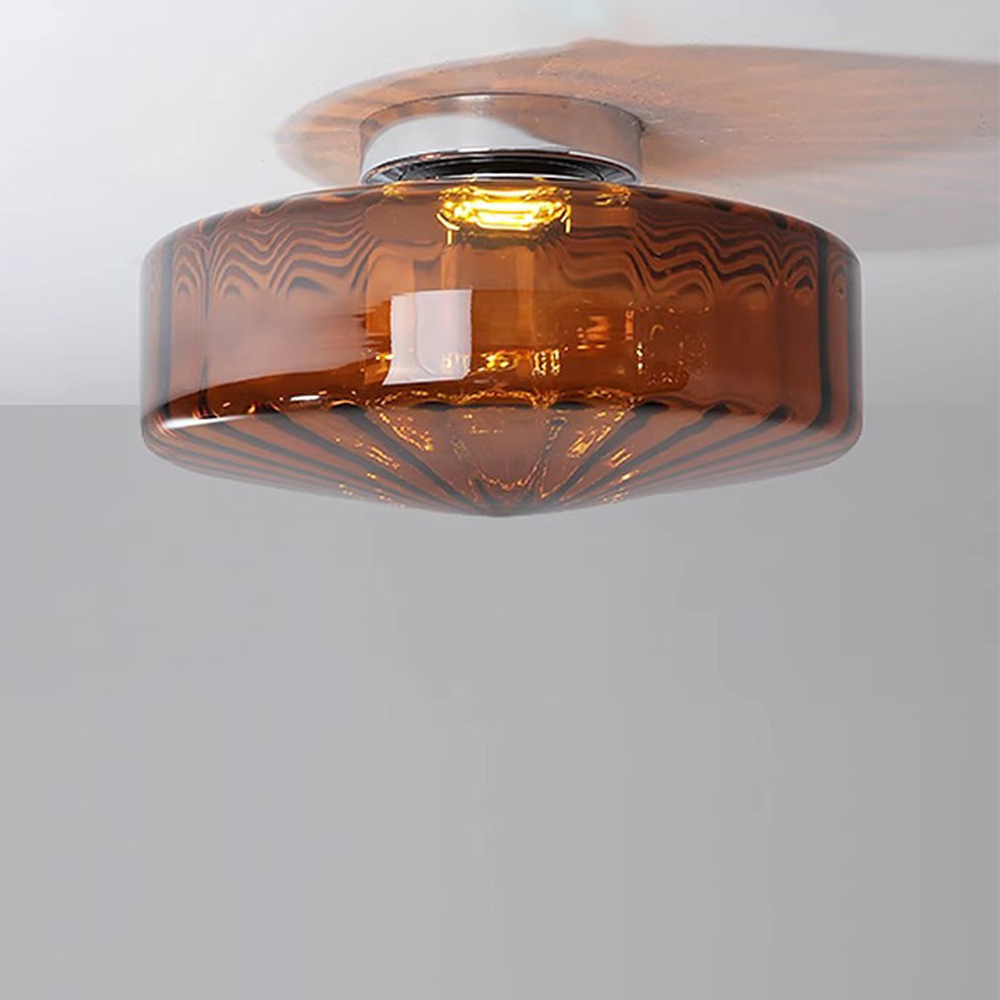 Vintage Retro Glass Ceiling Light for Hallways