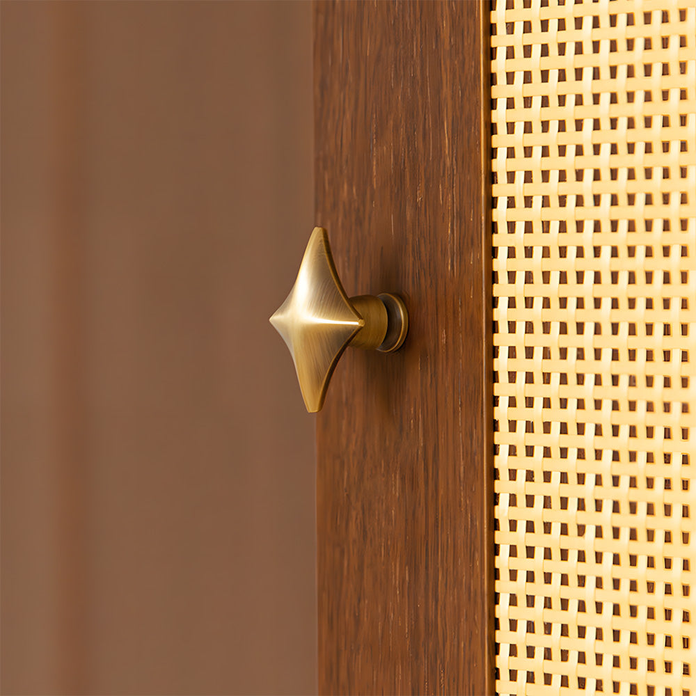 Vintage Antique Bronze Solid Brass Star Cabinet Handles Pulls
