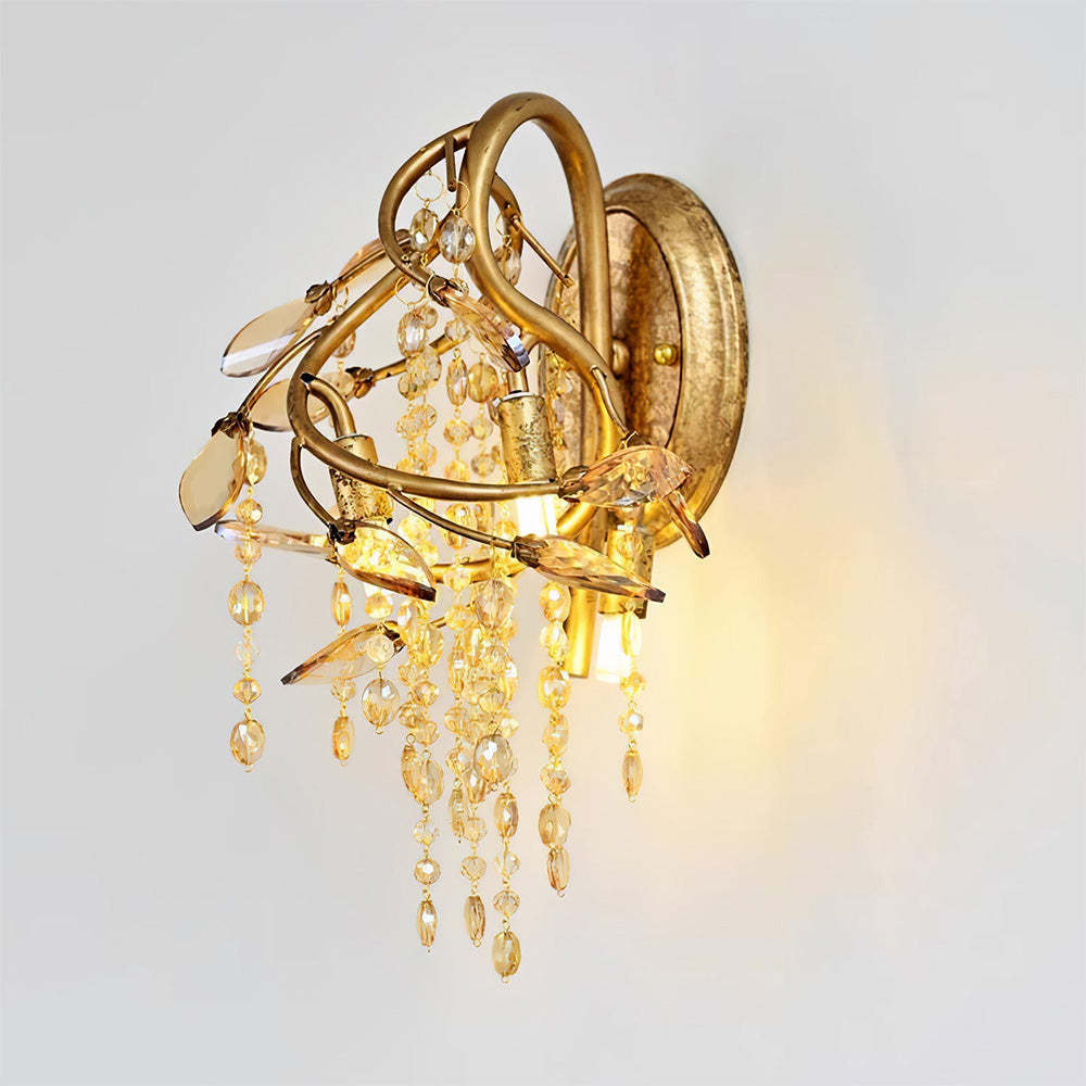 Medieval Autumn Twilight Crystal Wall Sconce -Homdiy