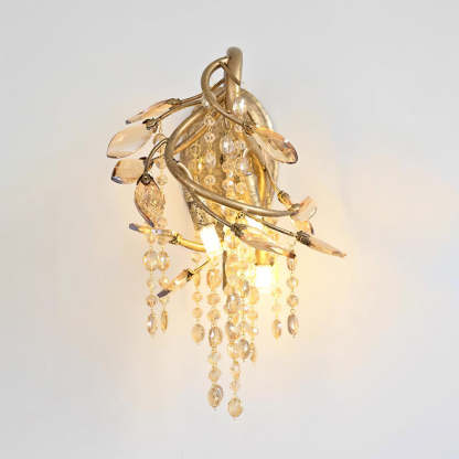 Medieval Autumn Twilight Crystal Wall Sconce -Homdiy