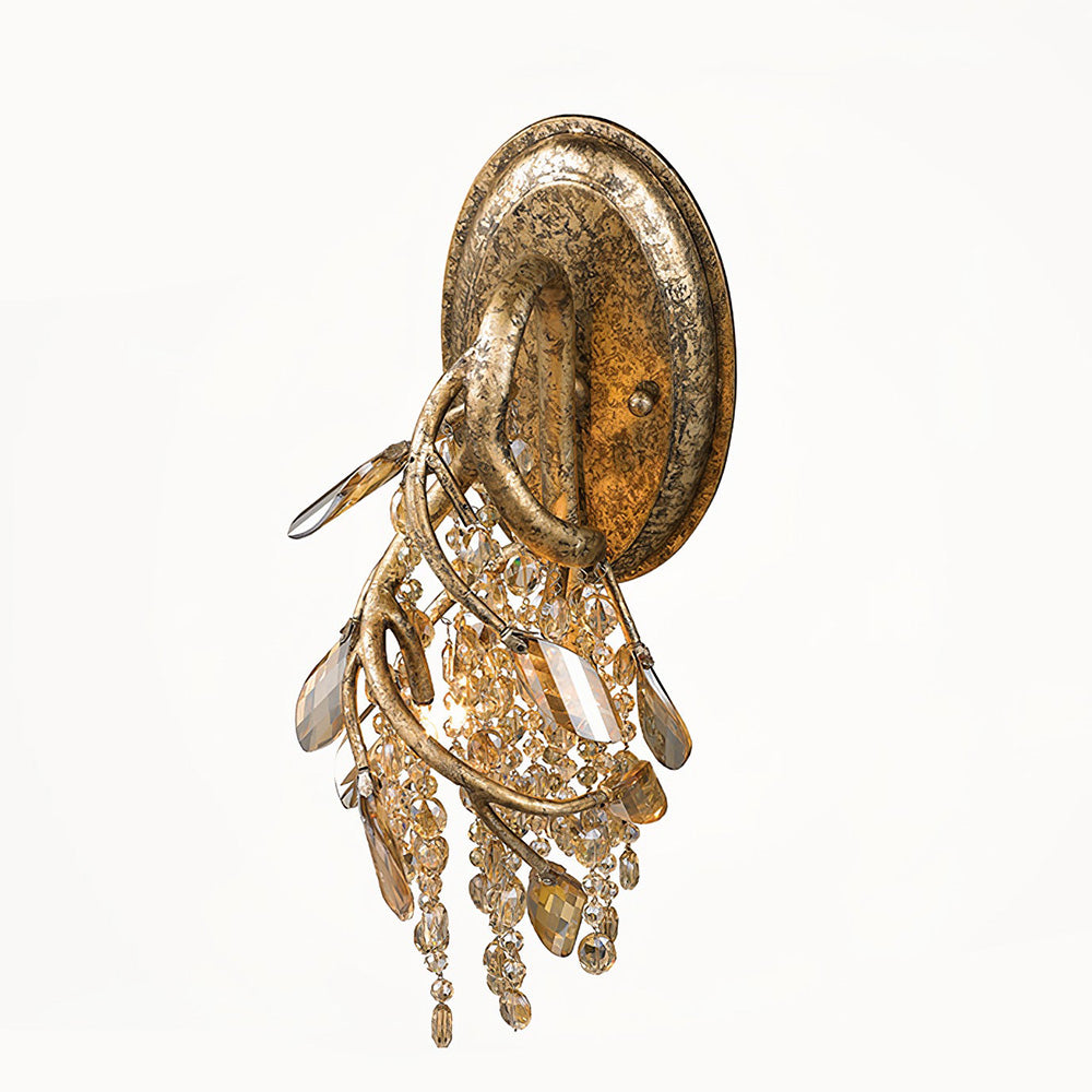 Medieval Autumn Twilight Crystal Wall Sconce -Homdiy