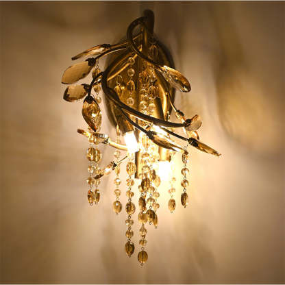 Medieval Autumn Twilight Crystal Wall Sconce -Homdiy