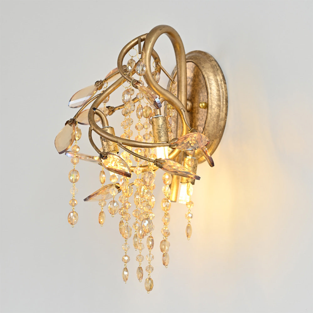 Medieval Autumn Twilight Crystal Wall Sconce -Homdiy