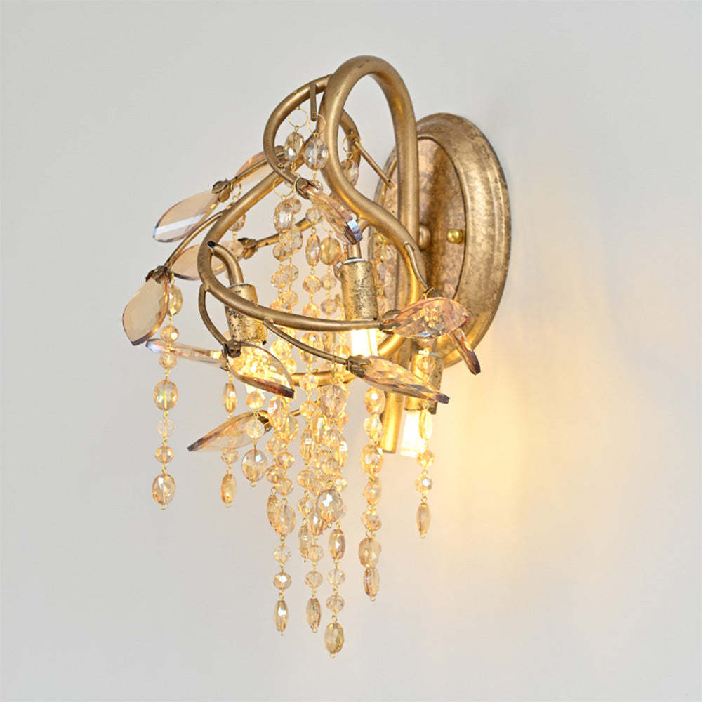 Medieval Autumn Twilight Crystal Wall Sconce -Homdiy
