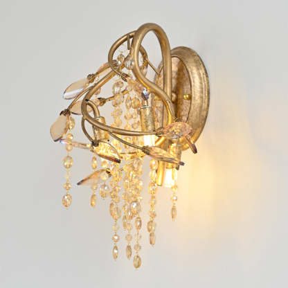Medieval Autumn Twilight Crystal Wall Sconce -Homdiy