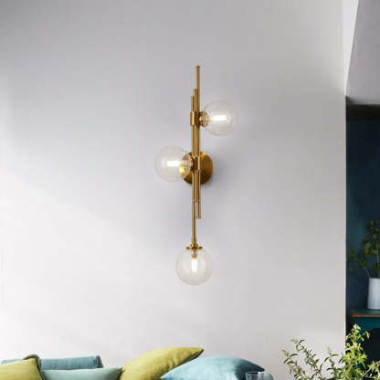 Nordic Simple 3 Heads Ball Wall Sconce -Homdiy