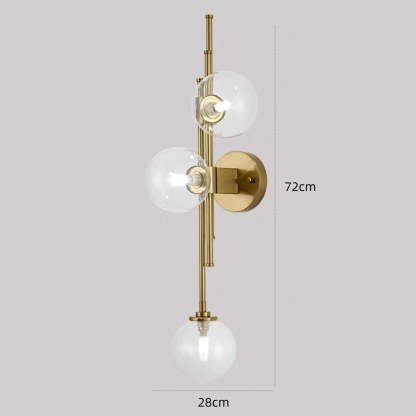 Nordic Simple 3 Heads Ball Wall Sconce -Homdiy