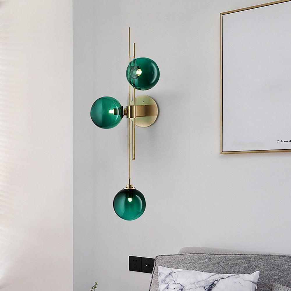 Nordic Simple 3 Heads Ball Wall Sconce -Homdiy