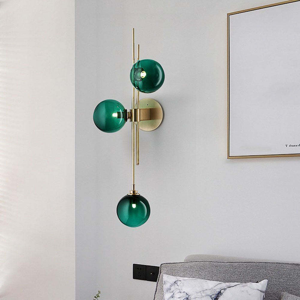 Nordic Simple 3 Heads Ball Wall Sconce -Homdiy