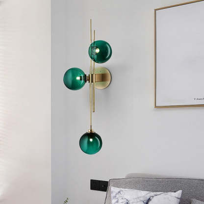 Nordic Simple 3 Heads Ball Wall Sconce -Homdiy