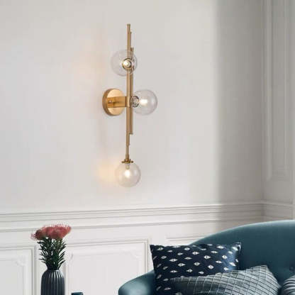 Nordic Simple 3 Heads Ball Wall Sconce -Homdiy